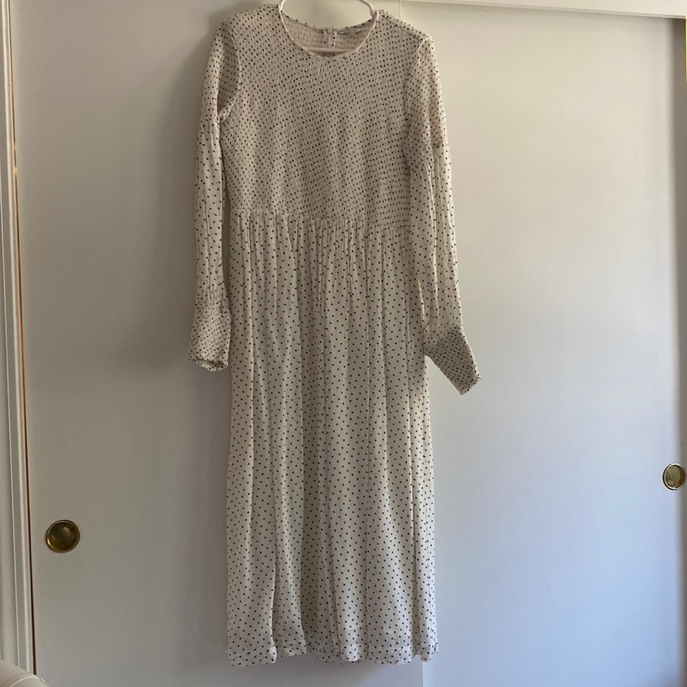 Ganni Rometty shirred bodice midi dress